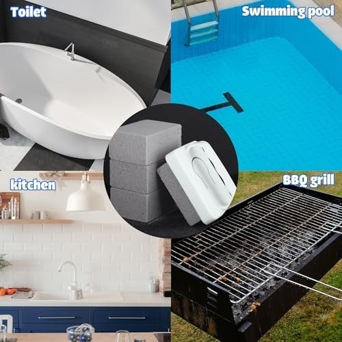 HandHeld Pumice Stones for Pool Cleaning, Spa Tile, Grout & Concrete 6 PCS