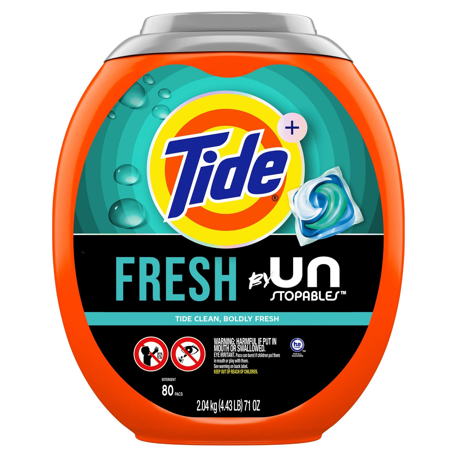 Tide Pods Unstopables Laundry Detergent Pods, Fresh, 80-count