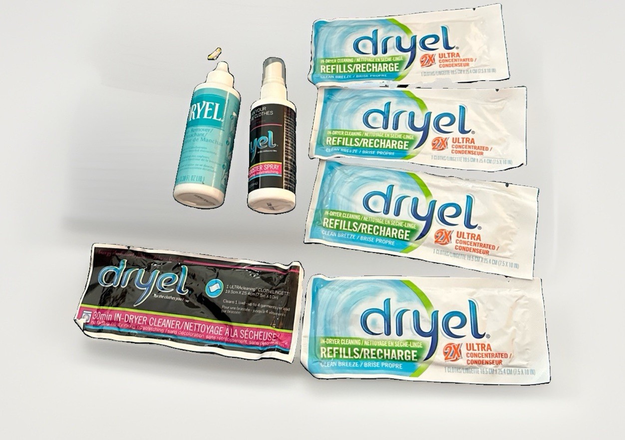 Lot Of Vintage Dryel Items Cloths Stain Remover Booster Spray