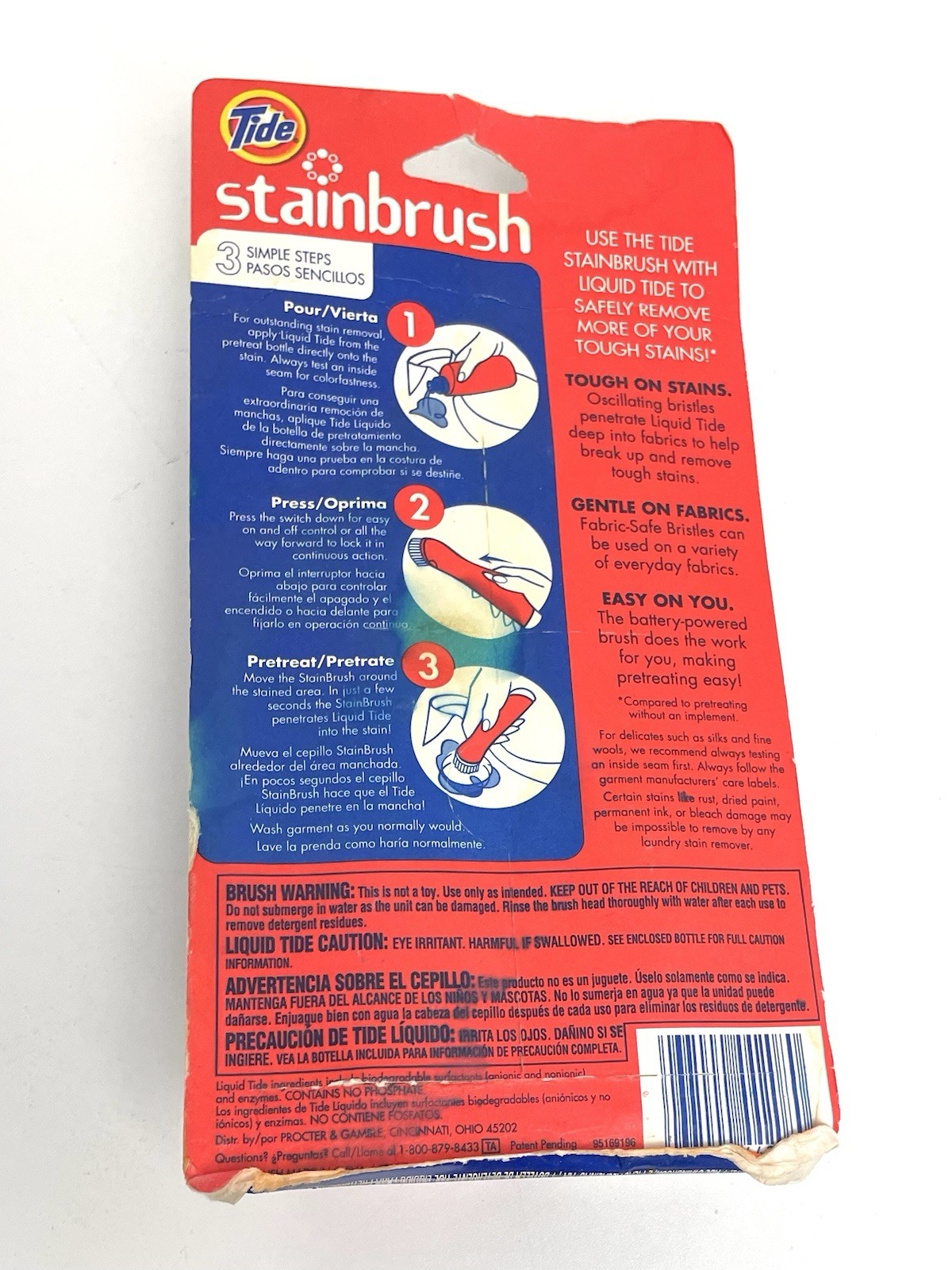 NOS Tide Stainbrush Battery Powered Cleaning Brush w 5oz Detergent AS IS – READ