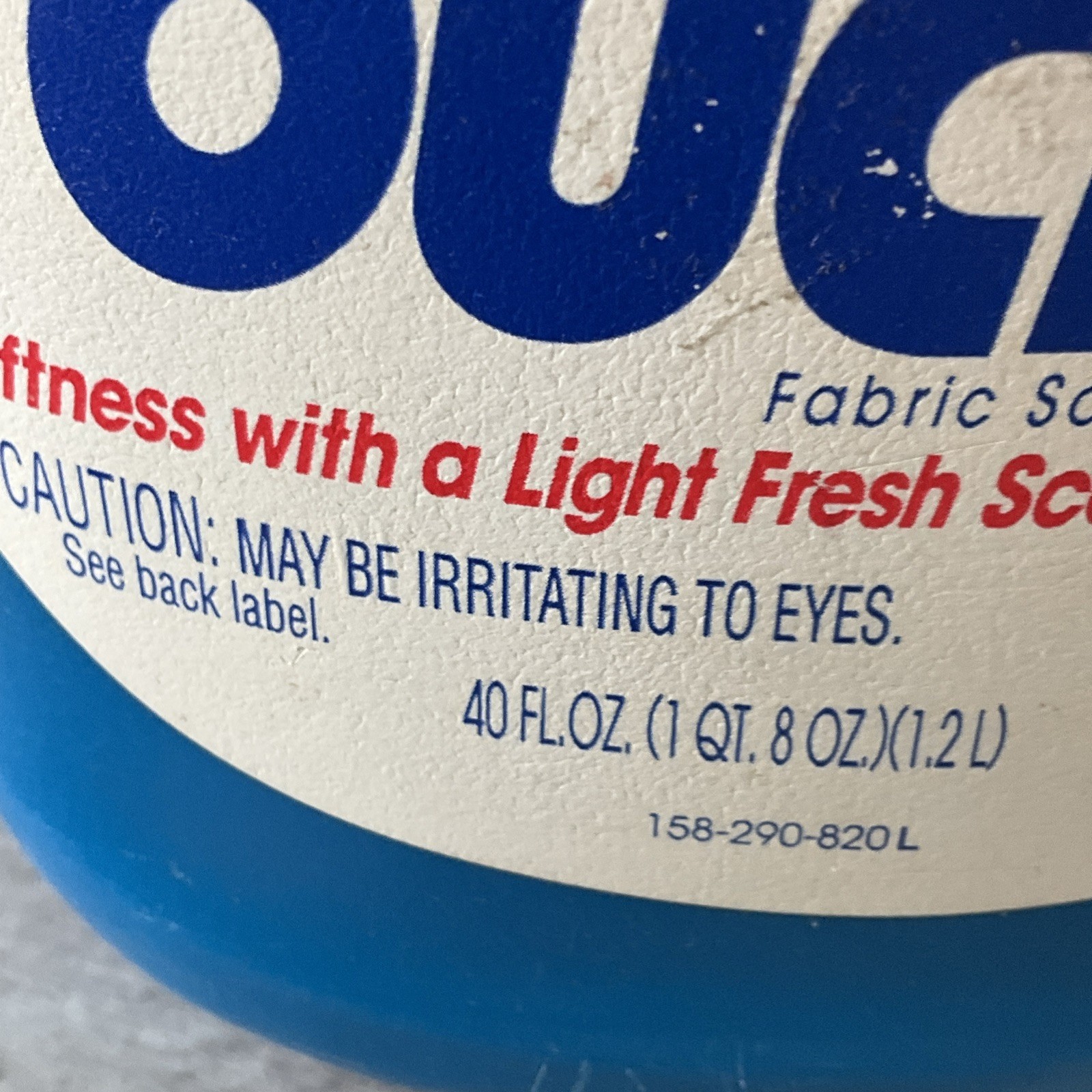 Vintage ULTRA Final Touch Fabric Softener 40oz Bottle Prop Made USA 1993 Lever B