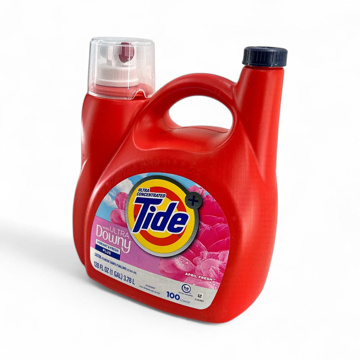 Tide Ultra Downy Liquid Laundry Detergent April Fresh Scent – 100 Loads, 128 oz