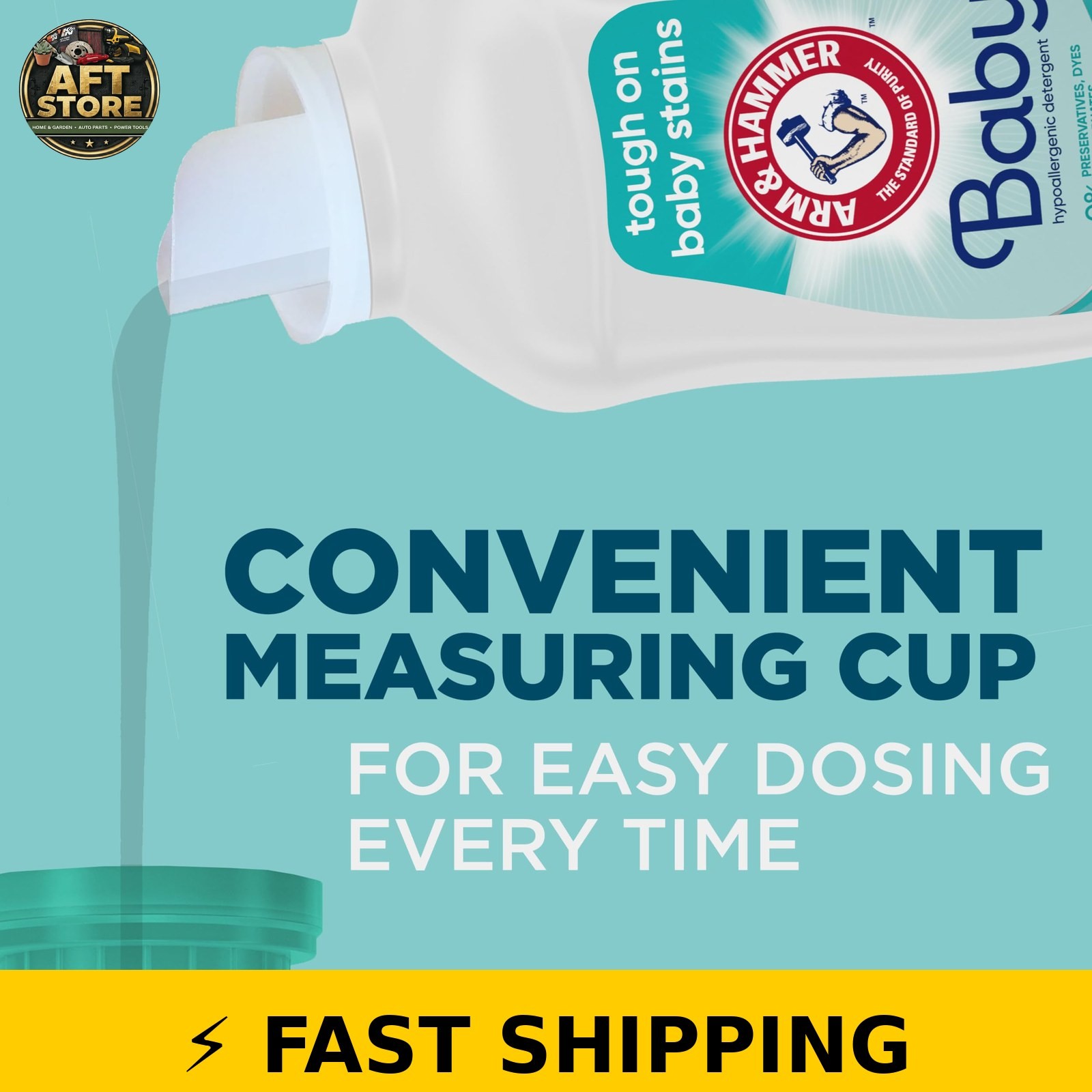 ARM & HAMMER Baby Hypoallergenic Liquid Laundry Detergent, 100.5 fl oz