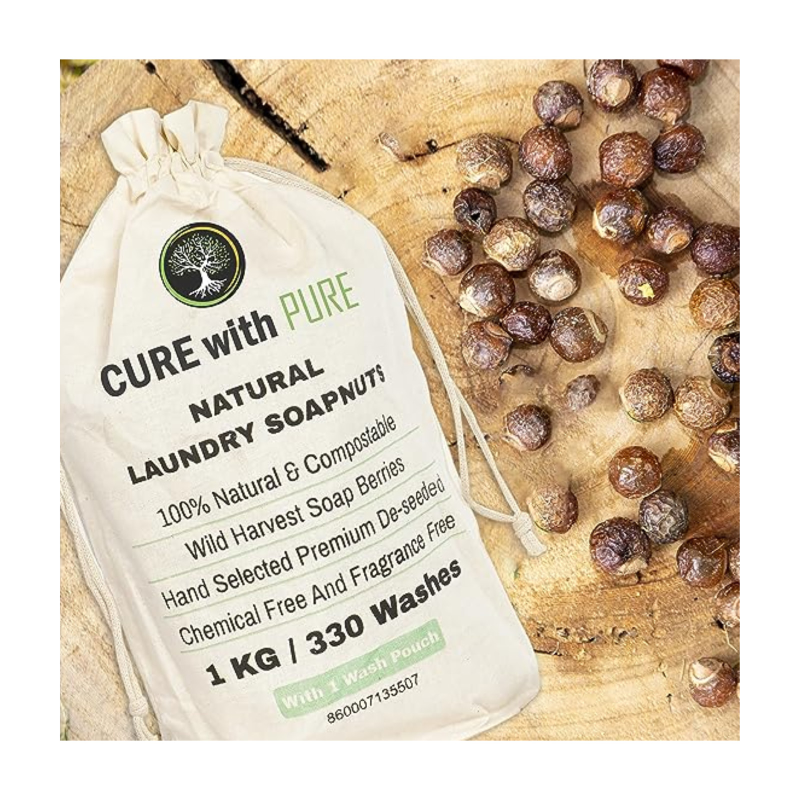 Pure Organic Soap Nuts Laundry Detergent Non-toxic Eco-friendly 330 Loads Approx