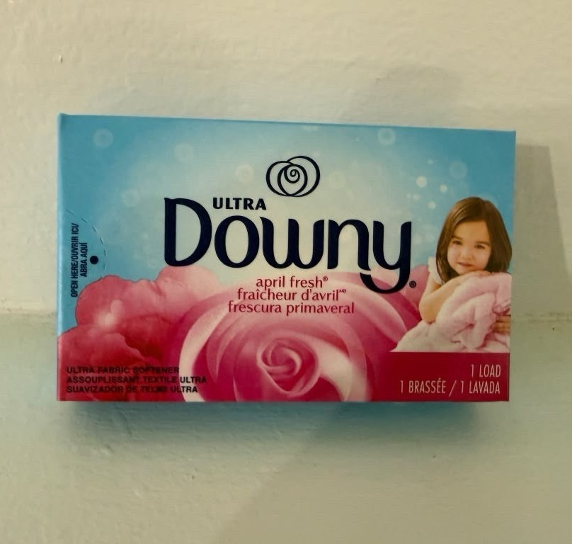 Downy Ultra April Fresh Fabric Softener Dryer Sheets, 6 Pack, 1 Load, Pink