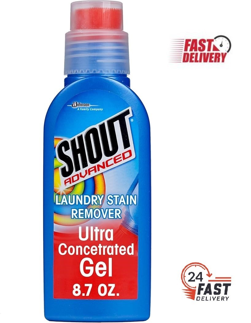 Shout Advanced Stain Remover Brush, Ultra Concentrated Gel , 8.7Oz, freeship