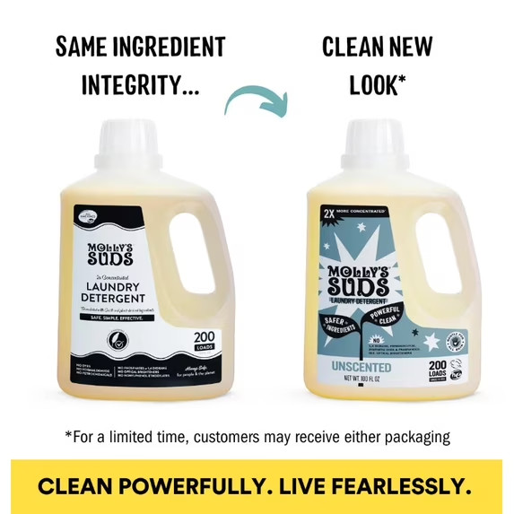 Molly’s Suds Laundry Detergent Sensitive Skin Unscented 90 Loads