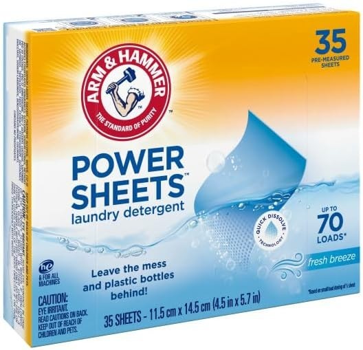Arm & Hammer Laundry Sheets 35 Ct 2 Pack Fresh Breeze Up to 140 Loads