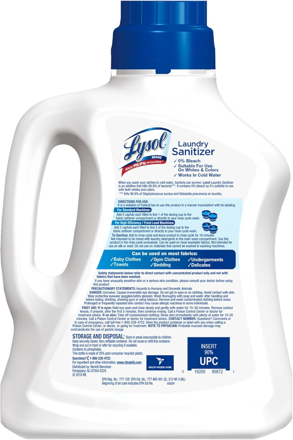 Disinfectant Laundry Sanitizer & Scent Booster, Laundry Detergent Additive, Colo