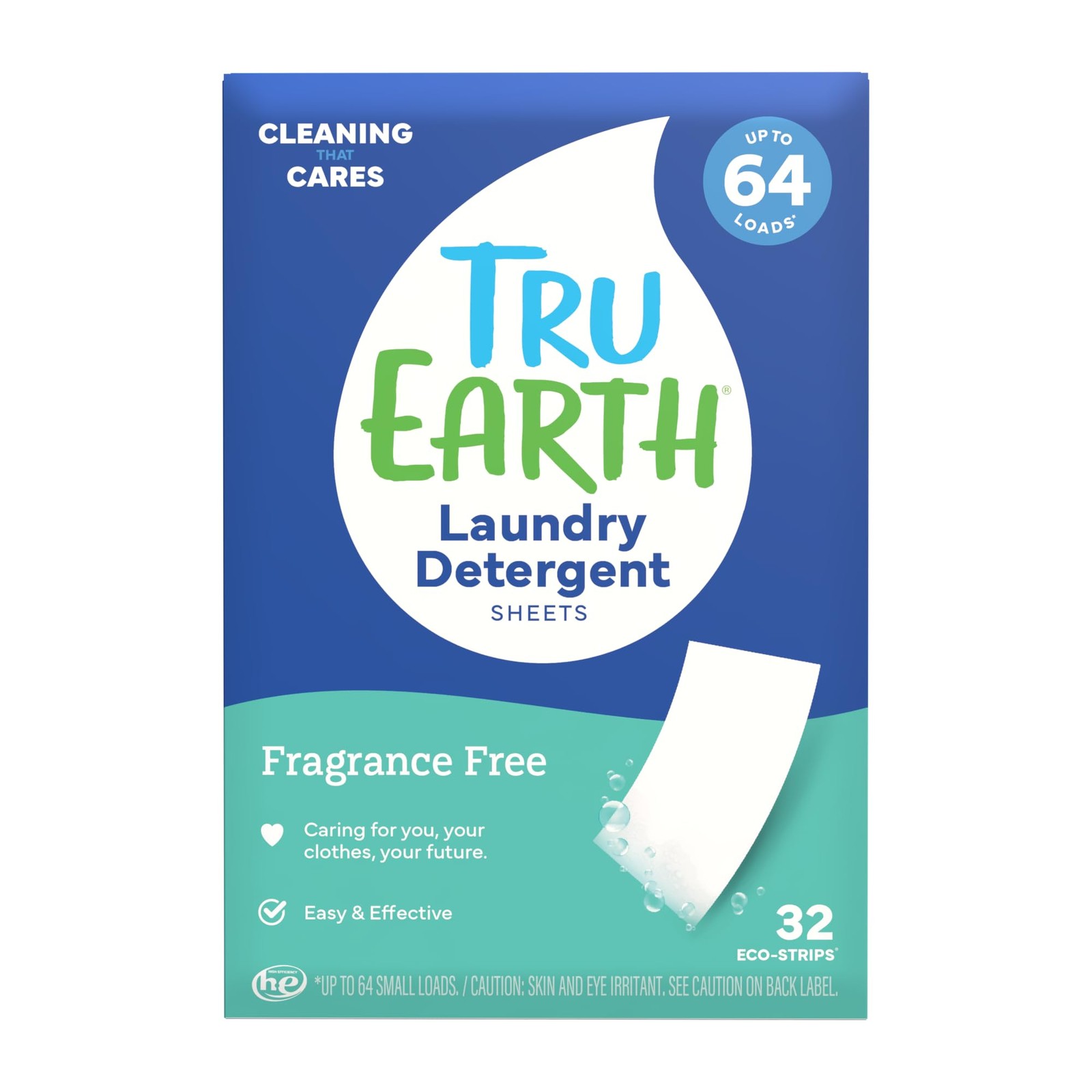 Compact Dry Laundry Detergent, Unscented Up to 64 Loads 32 Sheets | Liquidle…