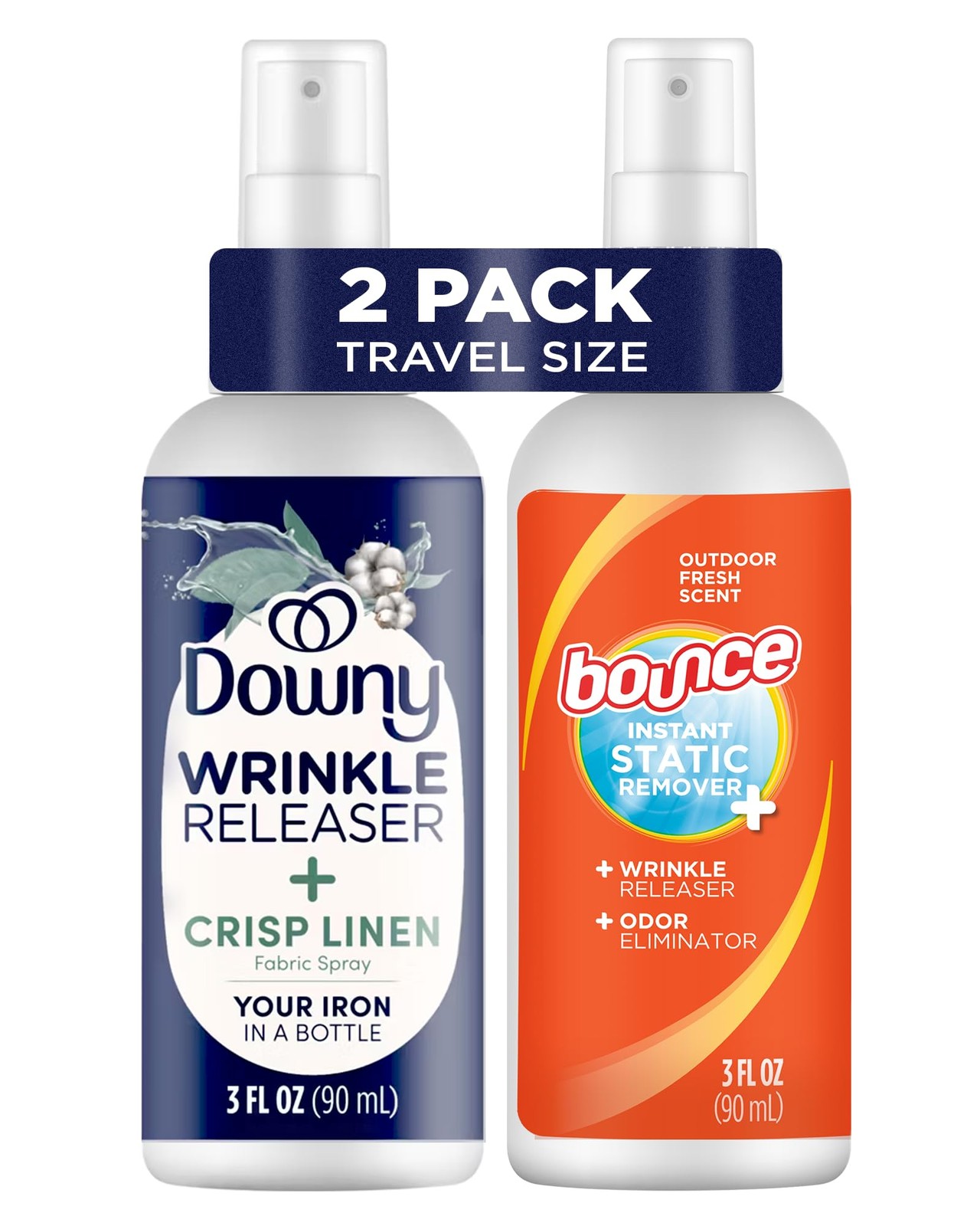 Downy Wrinkle Release Spray w/Bonus 3oz Bounce 1 Count (Pack of 2)