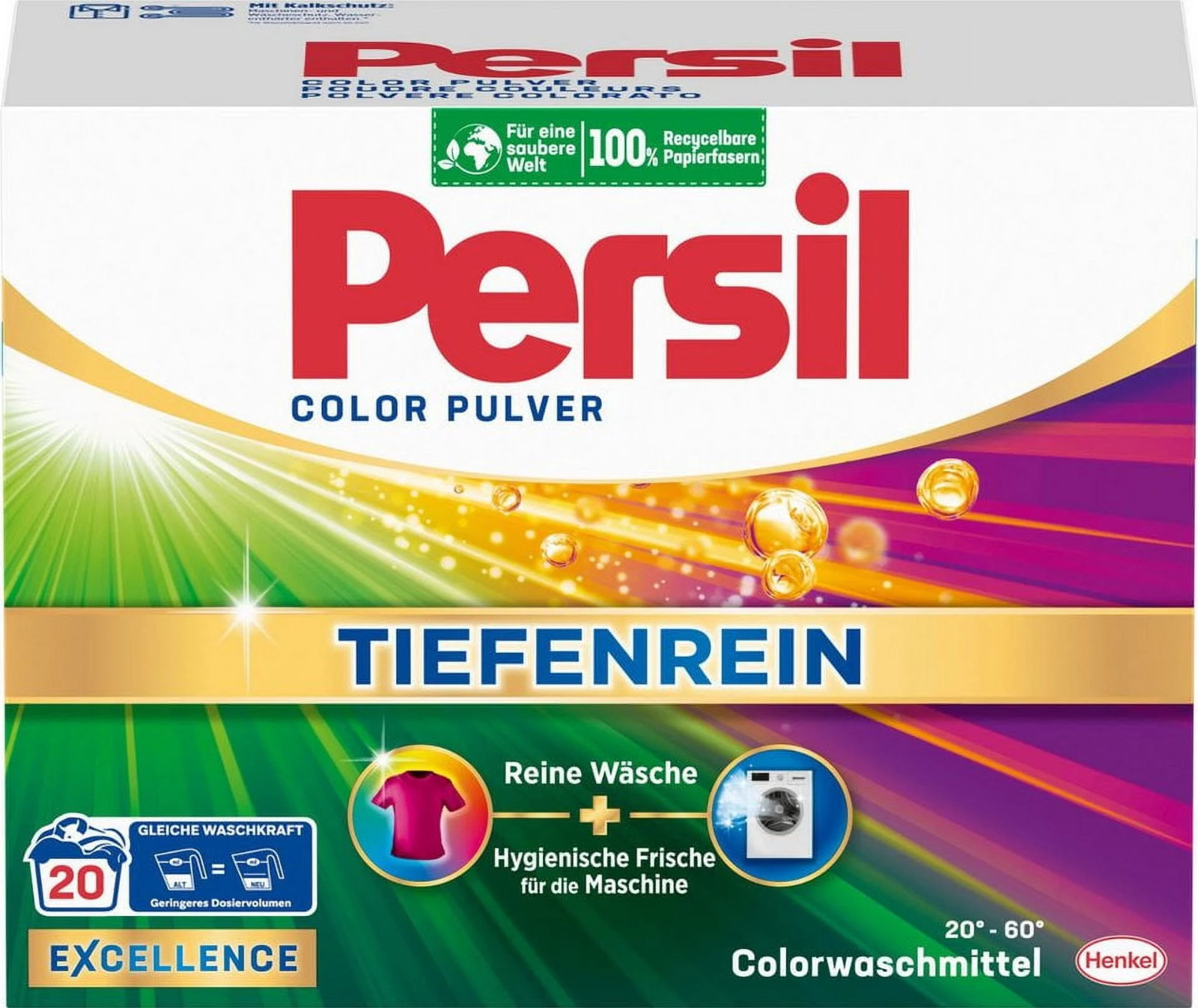Henkel PERSIL Color powdered laundry detergent -20 loads -FREE SHIPPING-