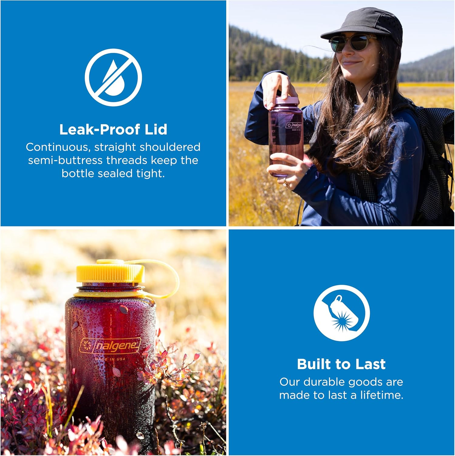 32 Oz Wide Mouth Water Bottle | Bpa-Free, Durable & Leak Proof, Lightweight Bott