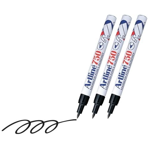 Permanent Laundry Markers – 3-Pack Black Indelible Ink for Light Clothing
