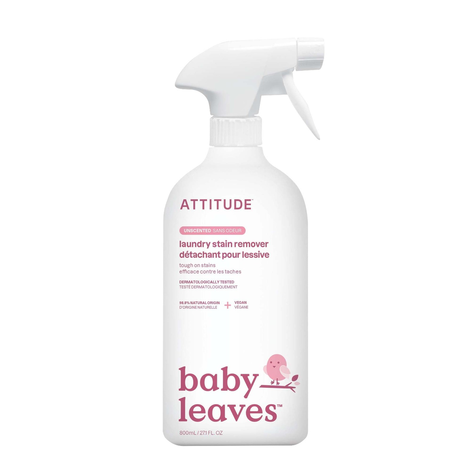 ATTITUDE Baby Laundry Stain Remover, Plant and 27.1 Fl Oz (Pack of 1)