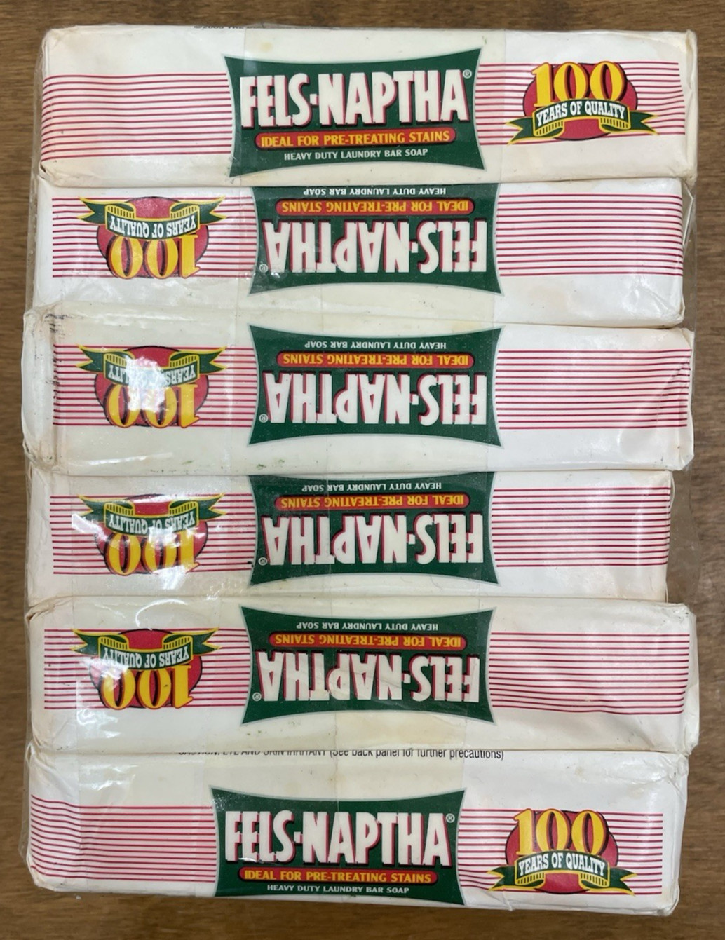 Lot of (6) Purex Fels-Naptha Heavy Duty Laundry Bar Soap