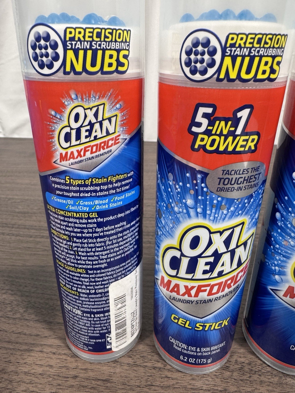 4 OXI CLEAN 6.2 Oz MaxForce 5 In 1 Power Laundry Stain Remover GEL STICK NEW