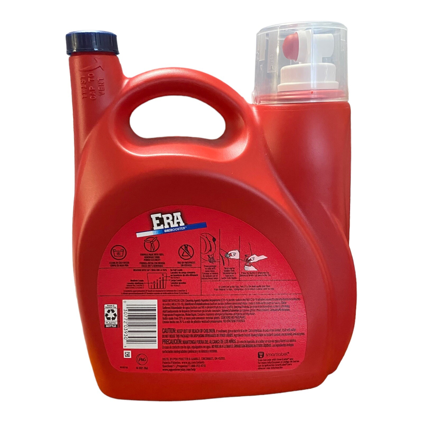 Era 3X Oxibooster High Efficiency Liquid Laundry Detergent 87 Load, 154 Oz