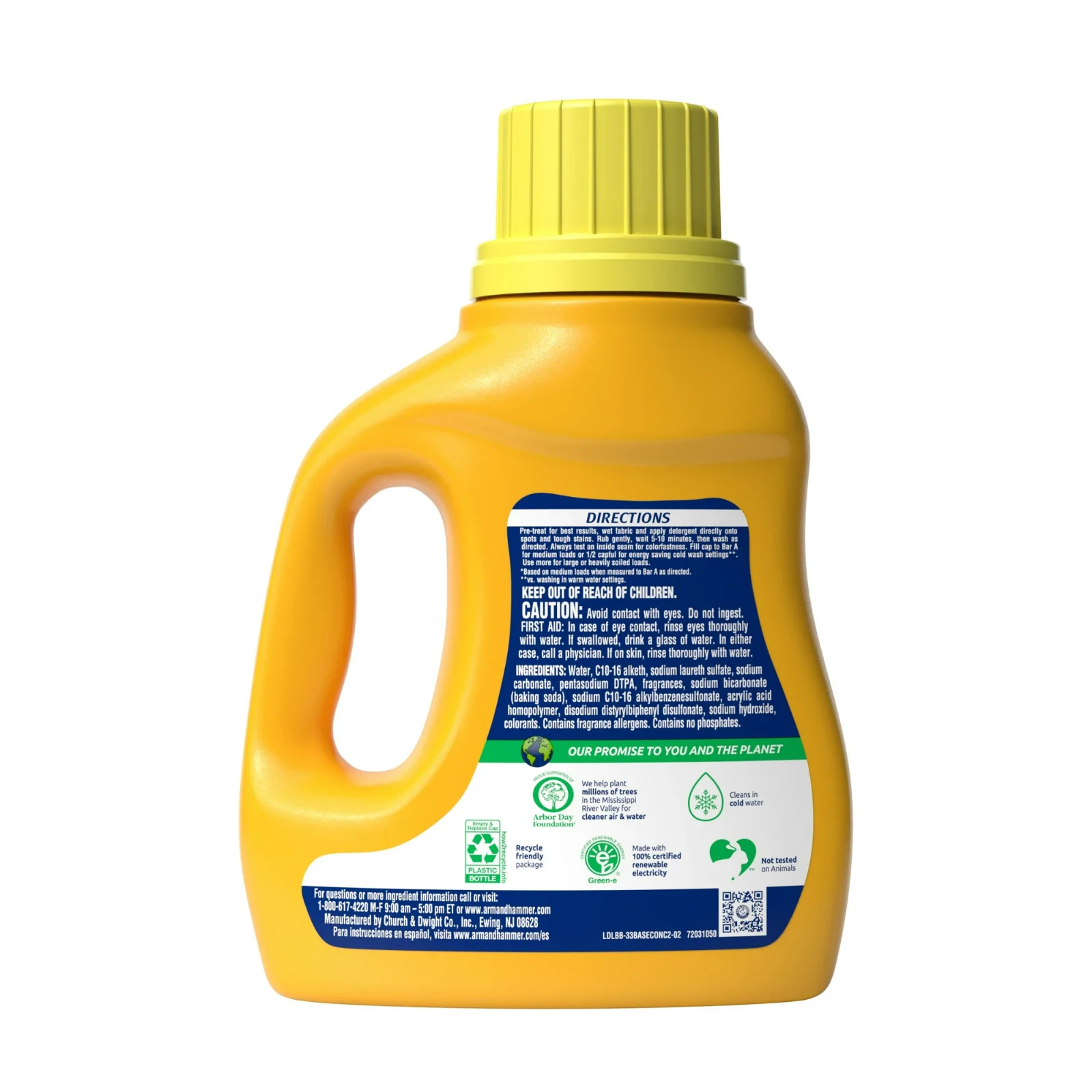 Arm & Hammer Liquid Laundry Detergent Clean Burst Fresh 33 fl oz 33 Loads