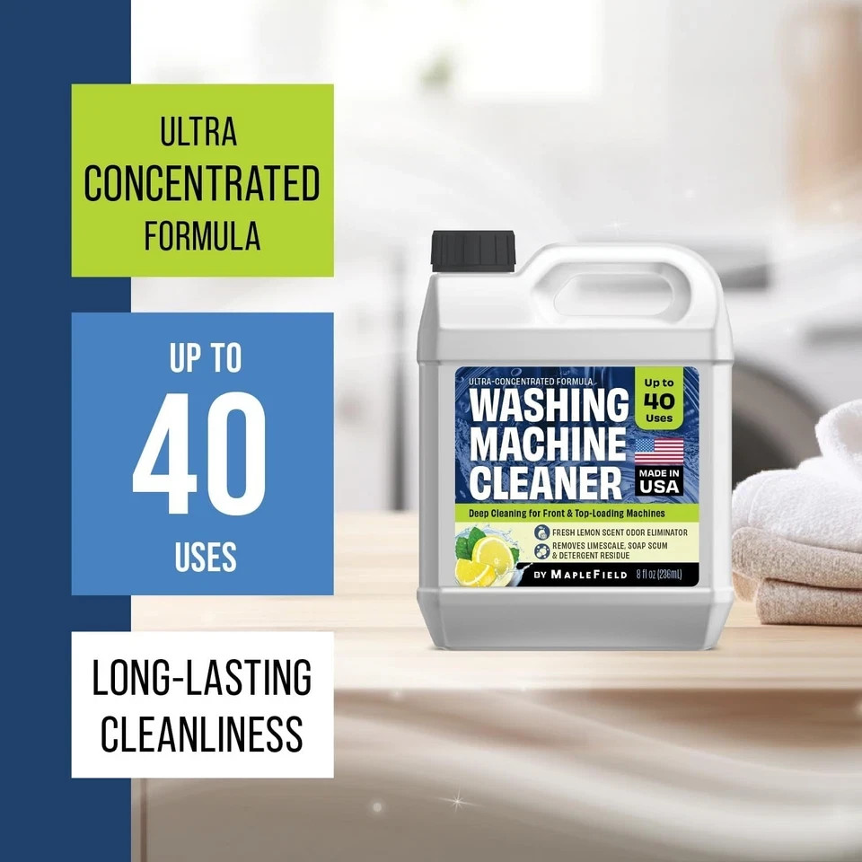 Maplefield Washing Machine & Laundry Cleaner + Deodorizer, 8oz, Refreshing…