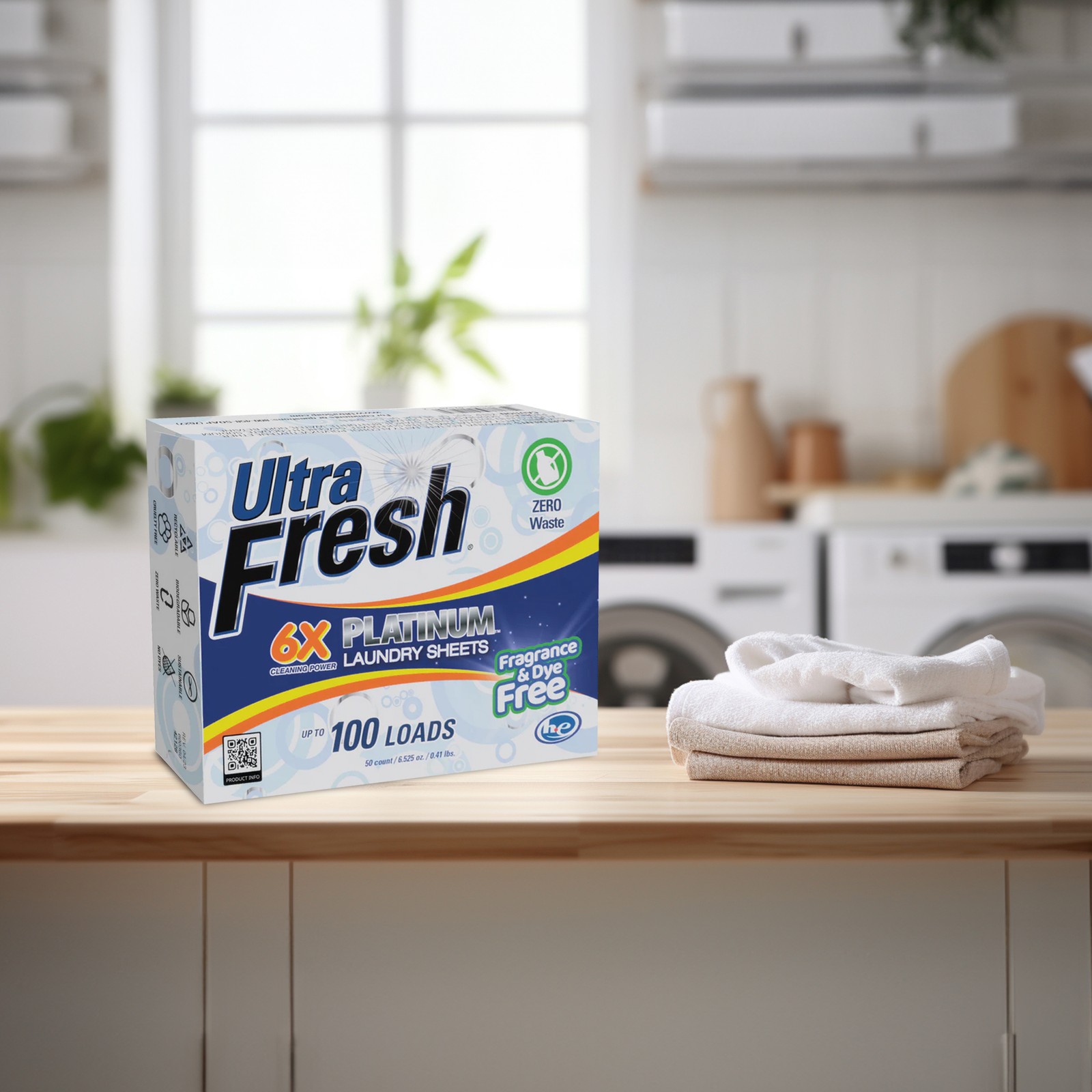 Ultra Fresh 6X Platinum 5 Gal Laundry Detergent & Platinum 6X Laundry Sheets