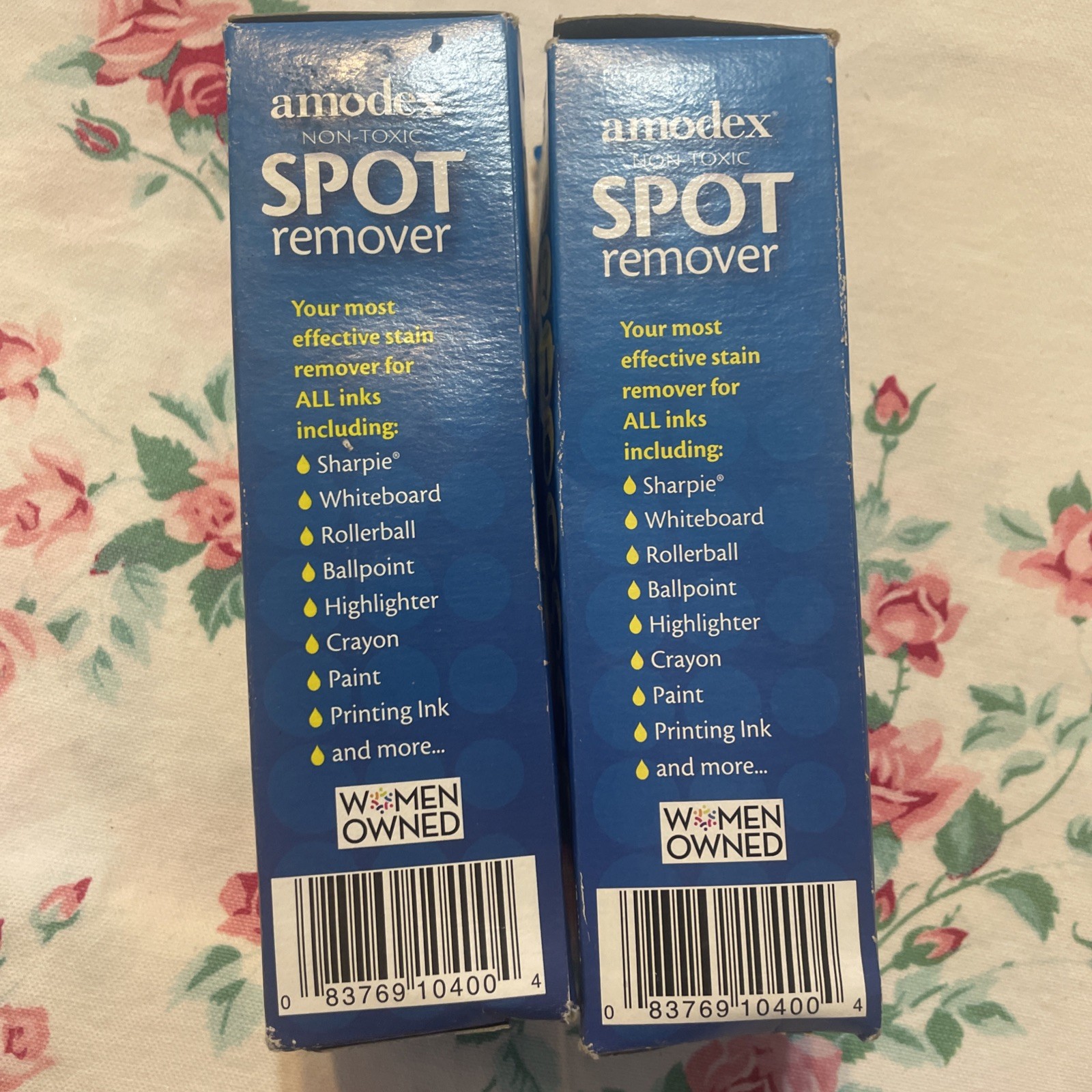 2~Amodex Spot Remover Ink & Stain Remover 4oz Bottle Nontoxic New Made In USA