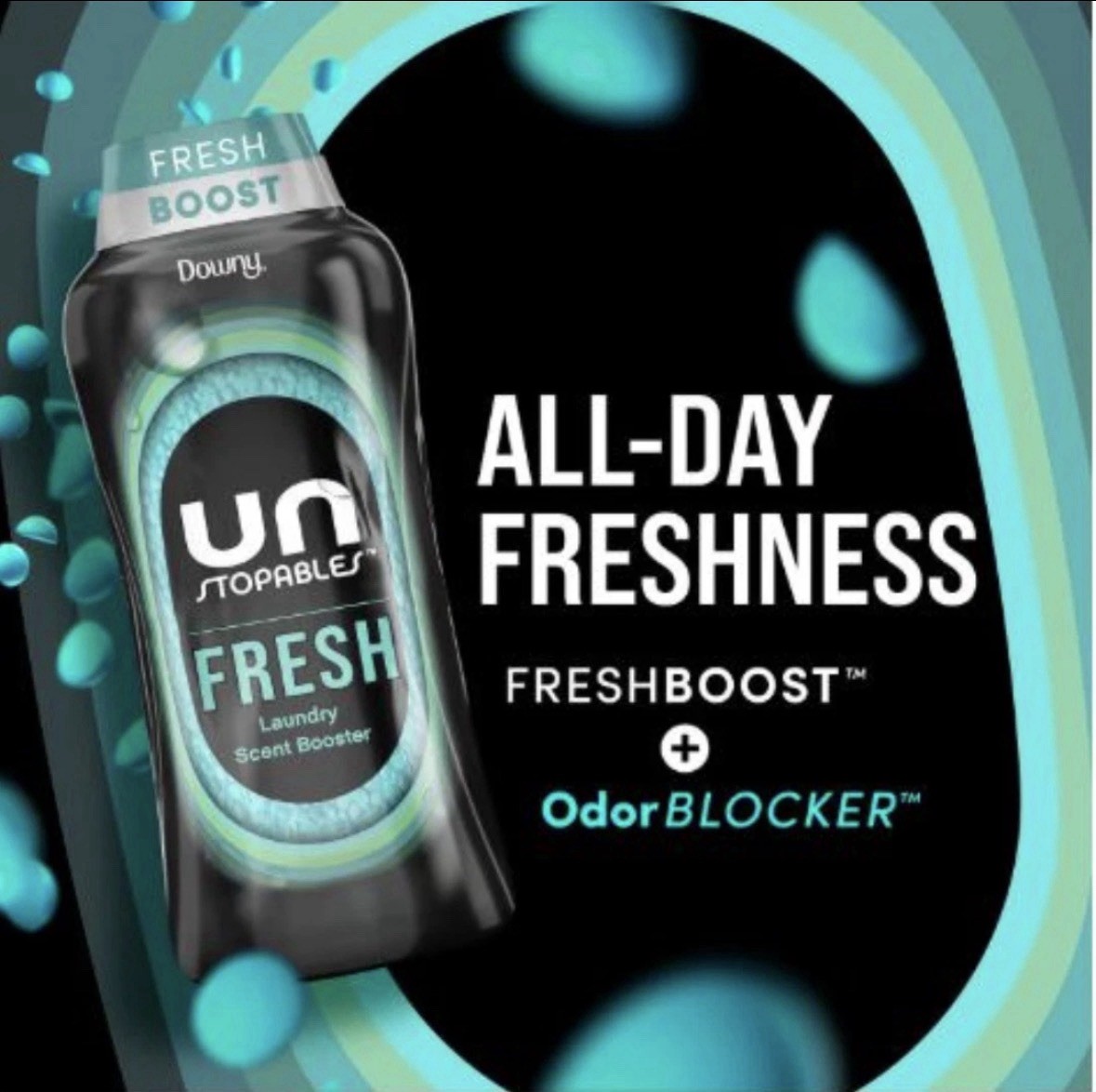 Downy Unstopables In-Wash Laundry Scent Booster Beads, Fresh, 39.9 oz