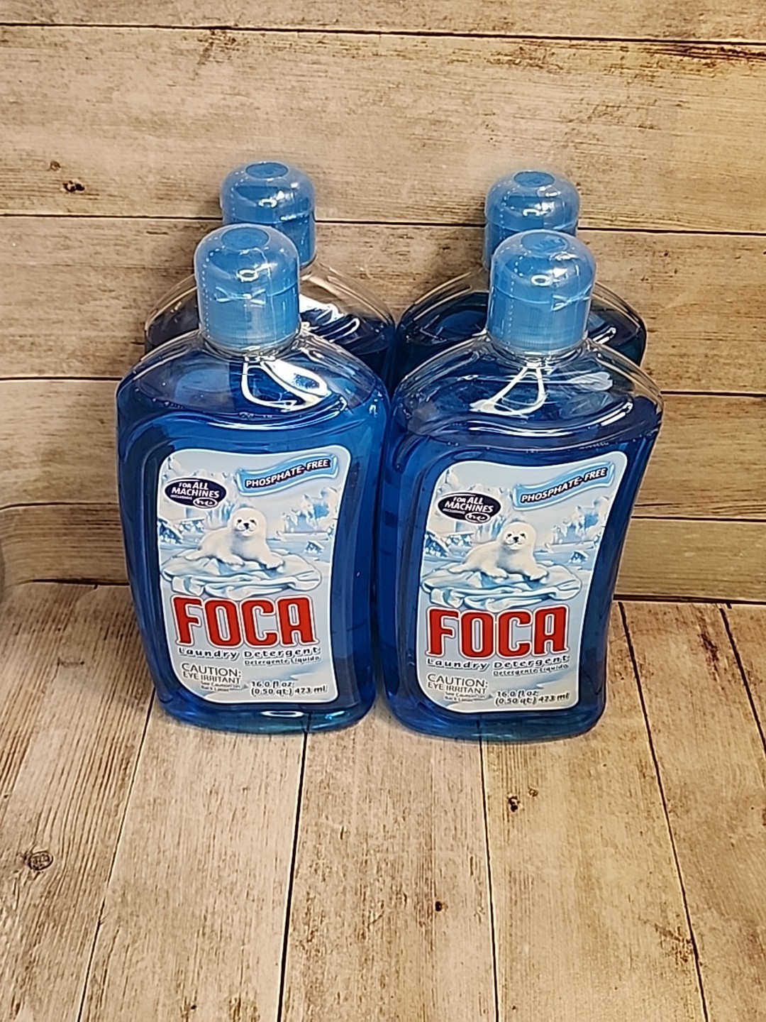 Foca Liquid Laundry Detergent, 16 fl oz (473ml) (Pack of 4) Phosphate Free