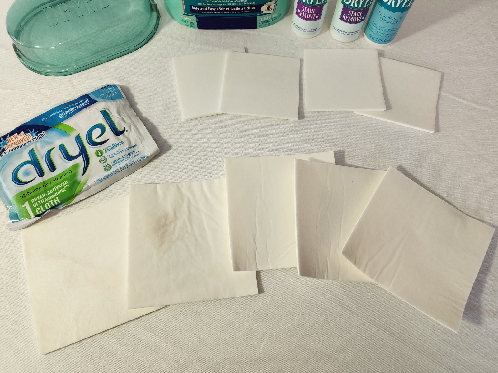 Dryel Starter Kit Lot Dry Clean At Home Original Scent w/ Bags, 10 Cloths