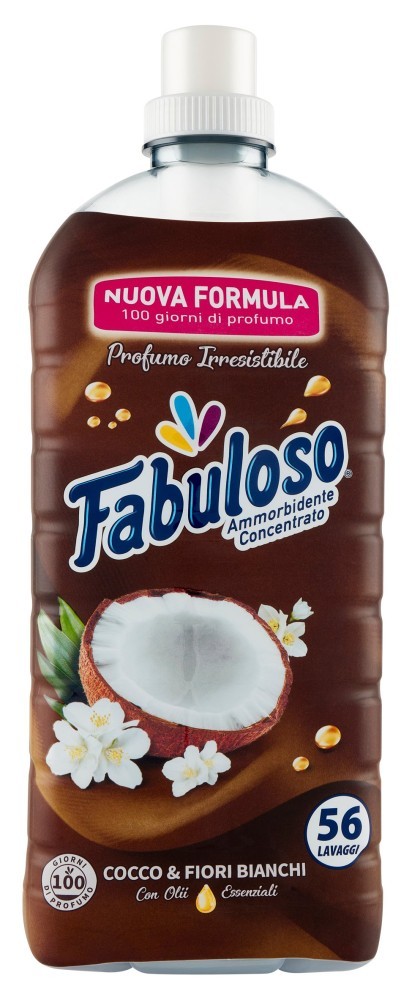 Fabulous Fabric Softener 1250 Ml Concentrate 56 Doses Coconut Made In Italy