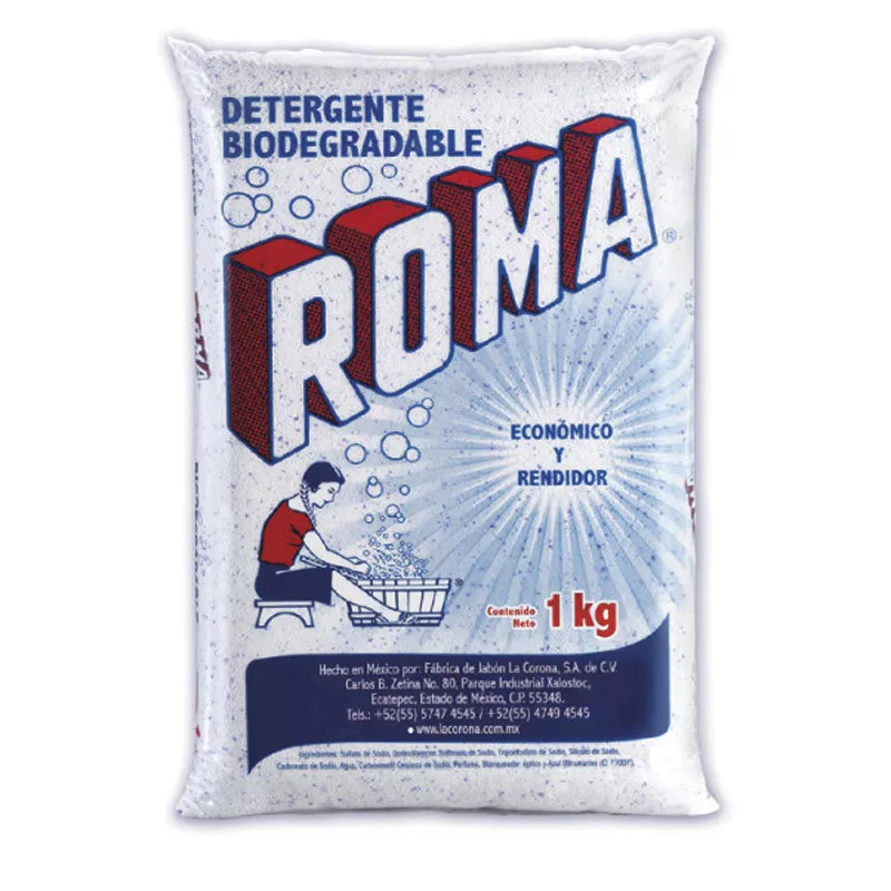 (4 pack) Authentic Mexican Jabon ROMA Detergent 1kg/2.2lbs