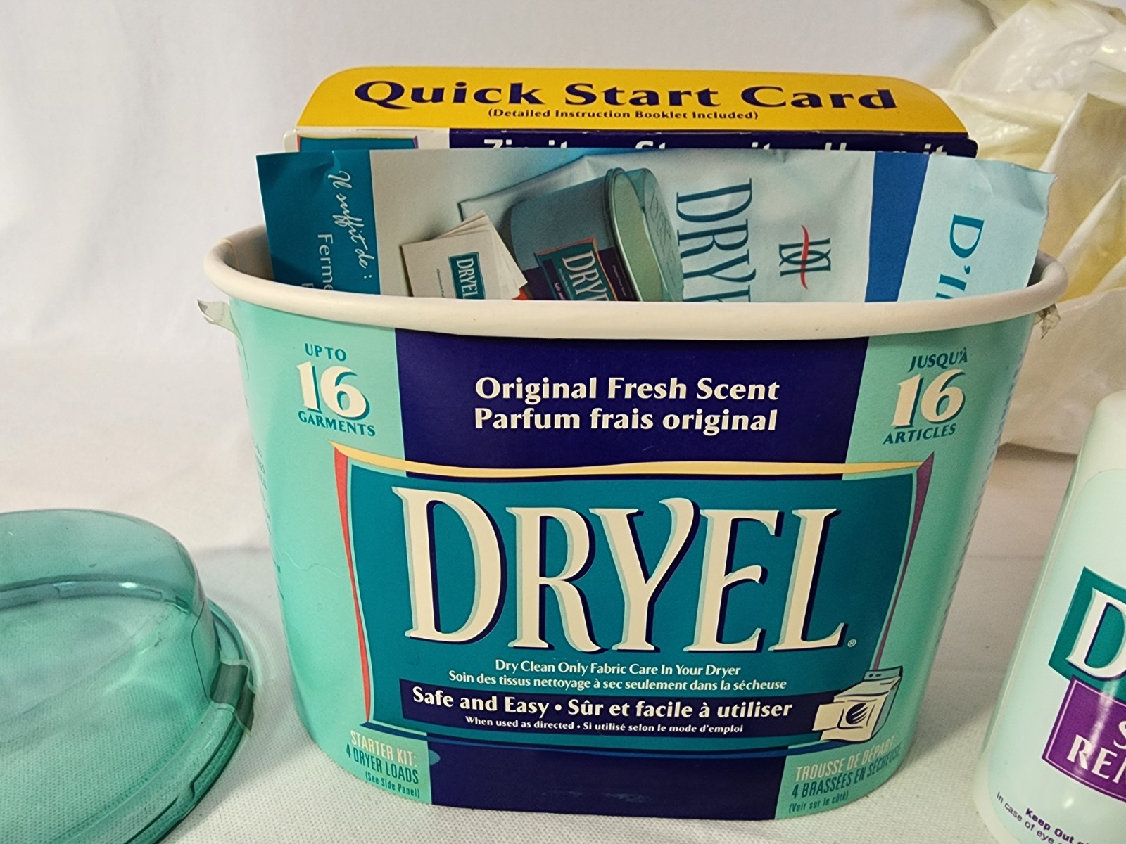 Dryel Starter Kit Lot Dry Clean At Home Original Scent w/ Bags, 10 Cloths