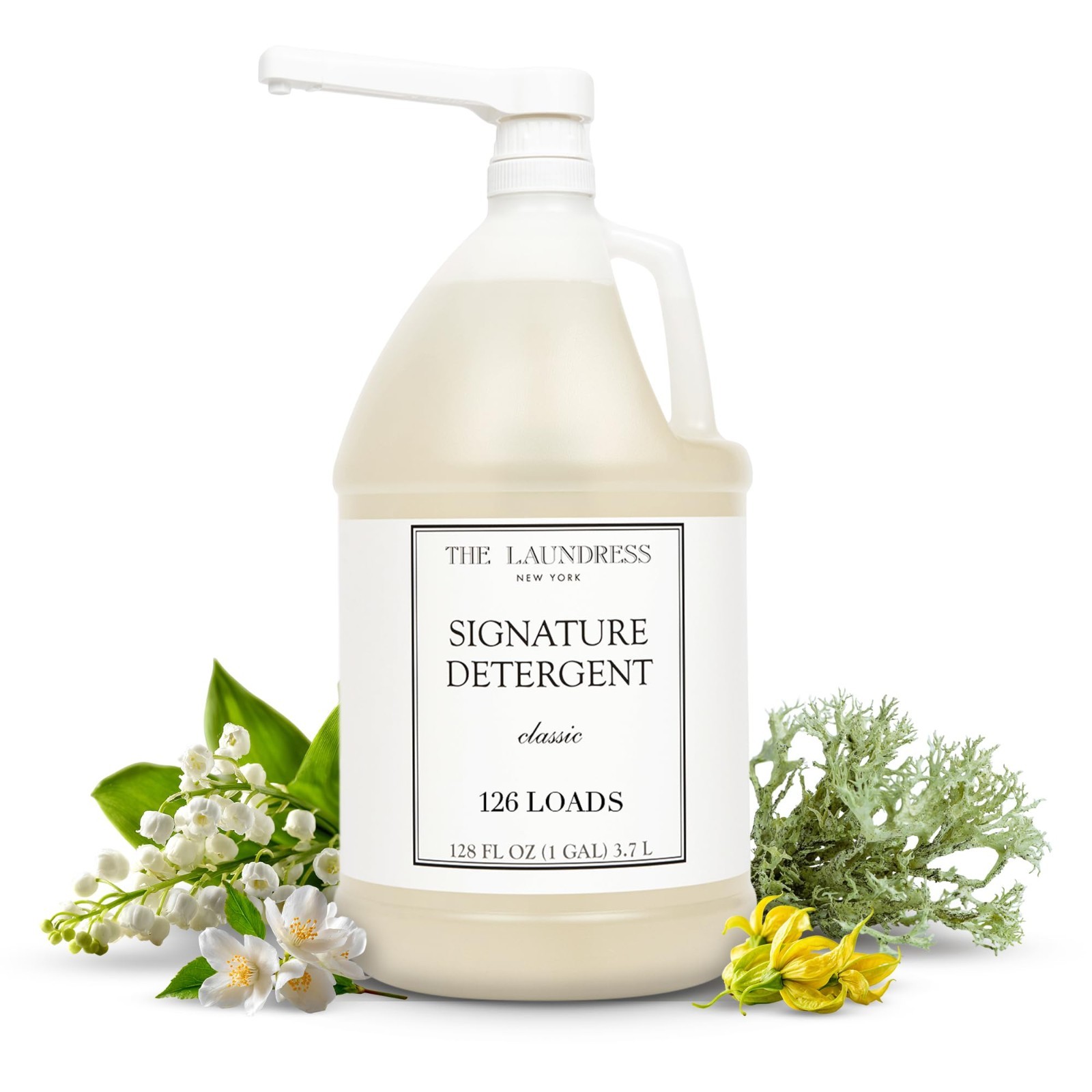 Luxury Laundry Detergent Gallon with Pump, Classic Fragrance, 126 Loads, Triple