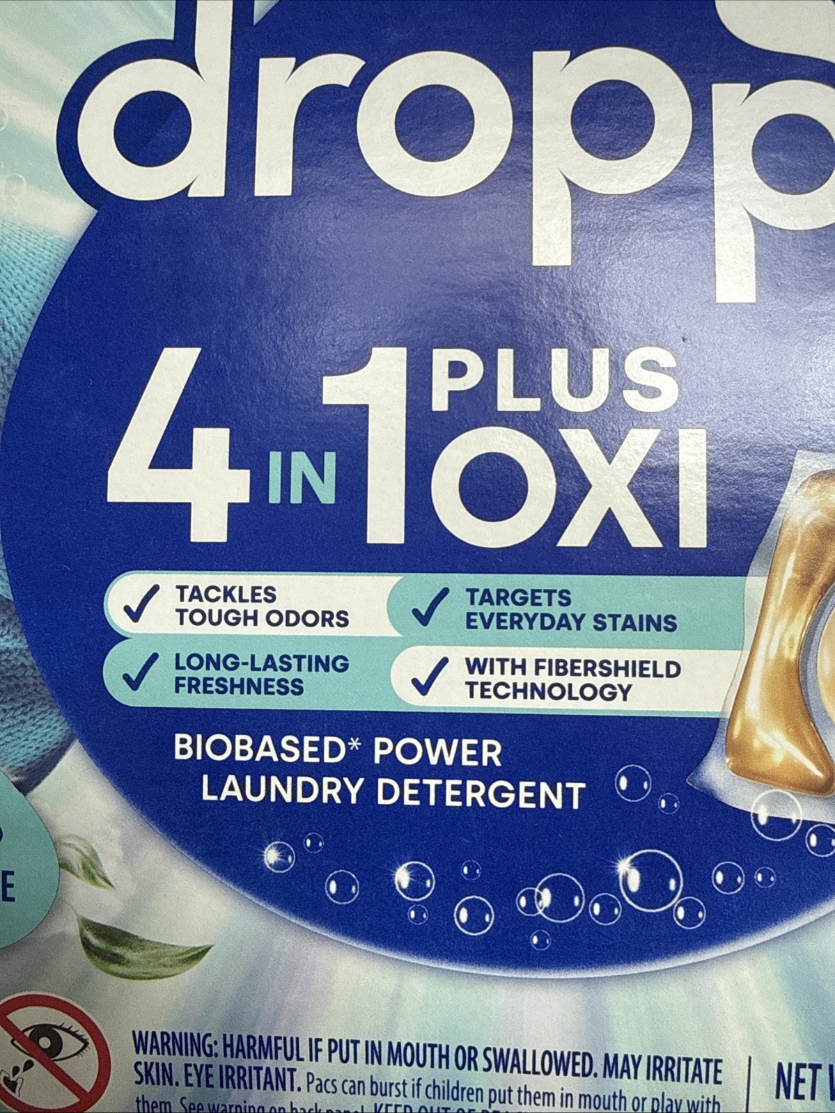 Dropps 4-in-1 Plus Oxi Crisp Breeze Power Biobased Clean 1 Count Pack of 38 New