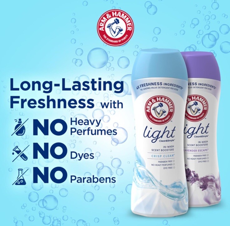 2-Pack Arm & Hammer Light In-Wash Scent Boosters Lavender Escape, 24oz Each