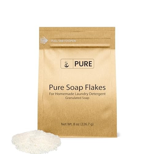 8 oz Tallow Based Soap Flakes – Tallow Based – Homemade – 8 Ounce – Unscented