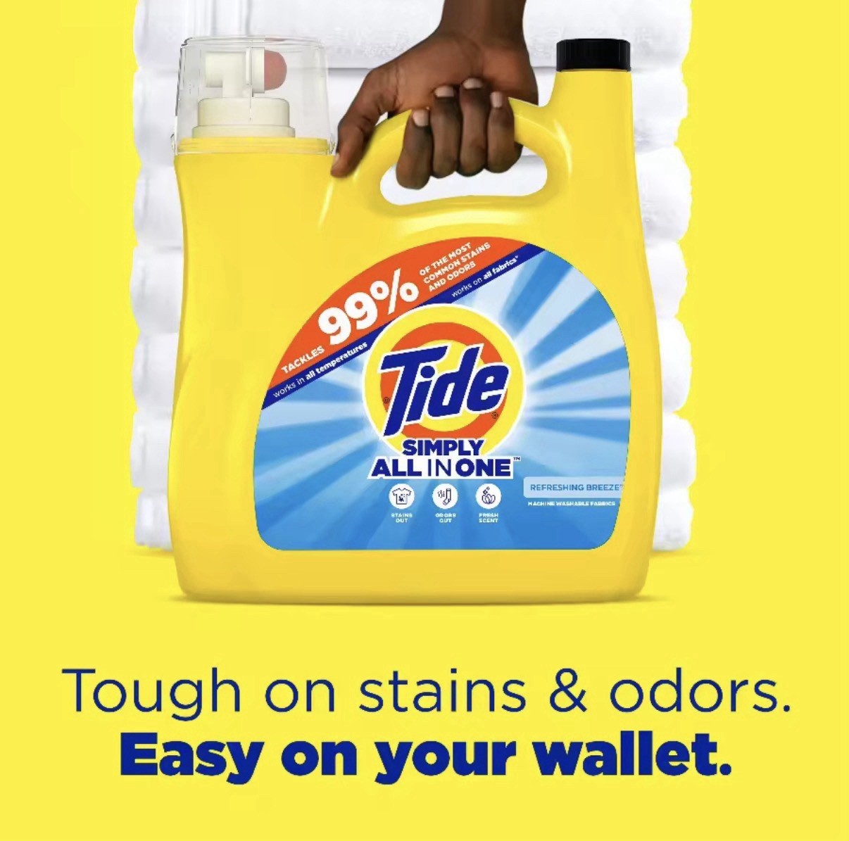 Tide Simply Laundry Detergent Liquid All-In-one Refreshing Breeze Scent 117 Flop