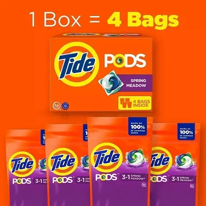 Tide PODS Laundry Detergent Pacs, Spring Meadow, 156 ct |