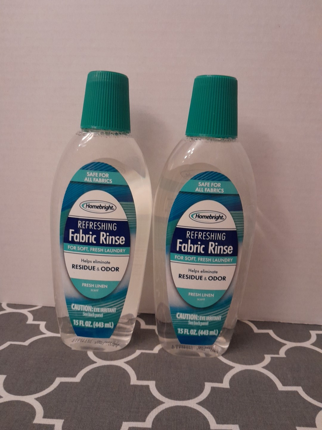 2 Homebright Laundry Fabric Rinse Eliminates Residue Odor Fresh Linen Each 15 oz