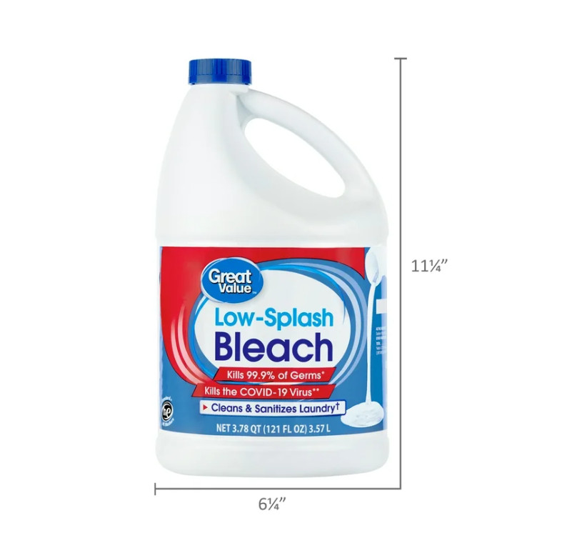 Low Splash Bleach Regular, 121 Oz, 3PACK