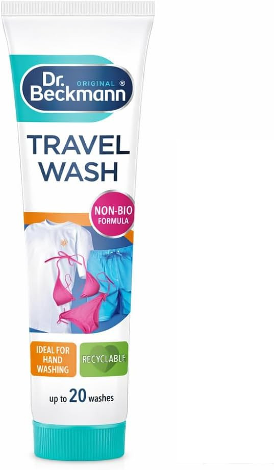Dr Beckmann Travel Wash Non Bio Laundry Detergent 100ml / 3.38oz (Set Of 3)