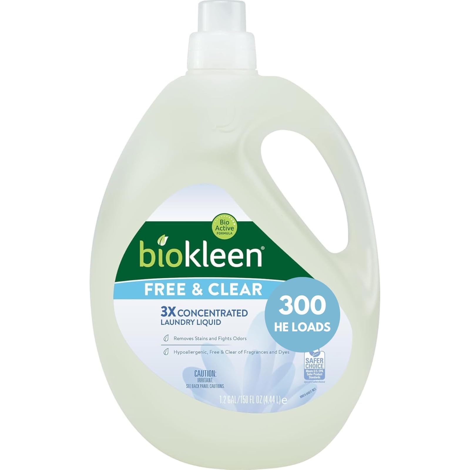 Biokleen Free Clear Plant Based Laundry Detergent 150 Fl Oz Hypoallergenic Ec…