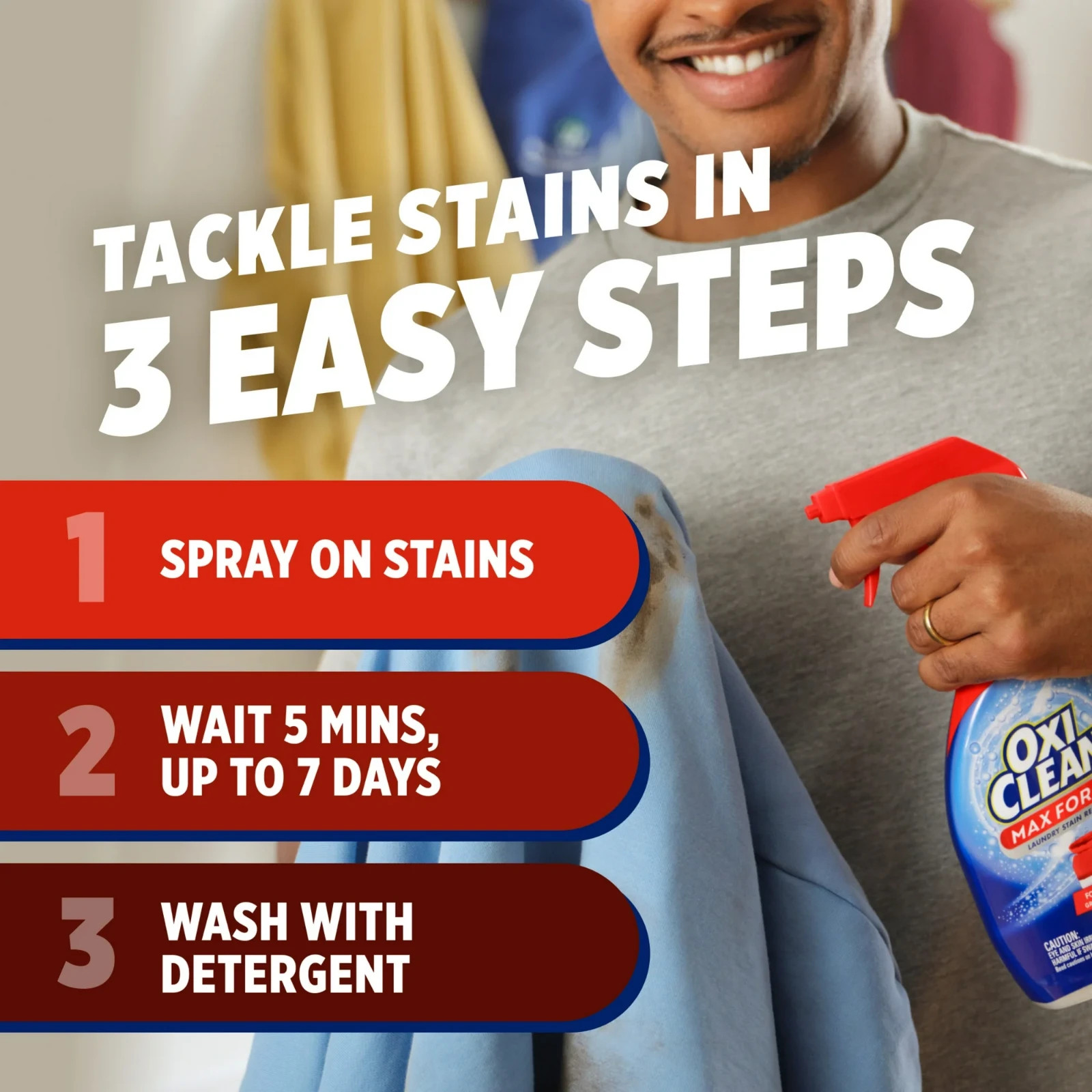 OxiClean Max Force Laundry Stain Remover Spray Refill, 48 fl oz​