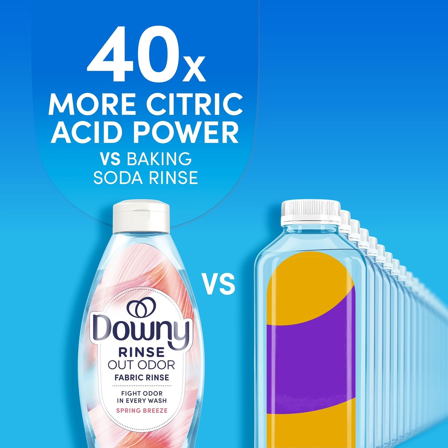 Downy Rinse Out Odor Laundry Rinse Spring Breeze Scent Tackles Odors 48oz