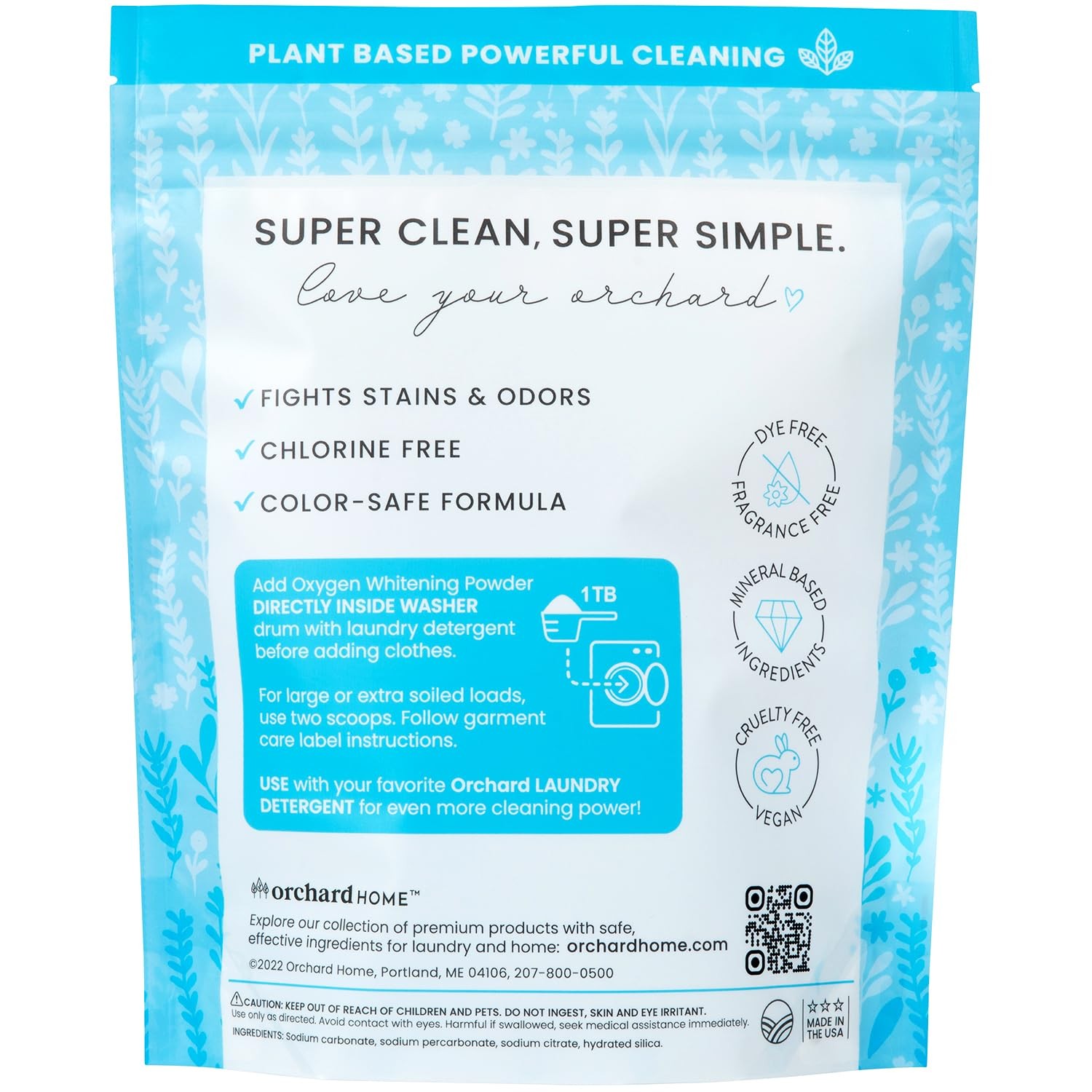 Orchard Oxygen Bleach Powder – Color Safe Stain Remover – Unscented Bleach Al…