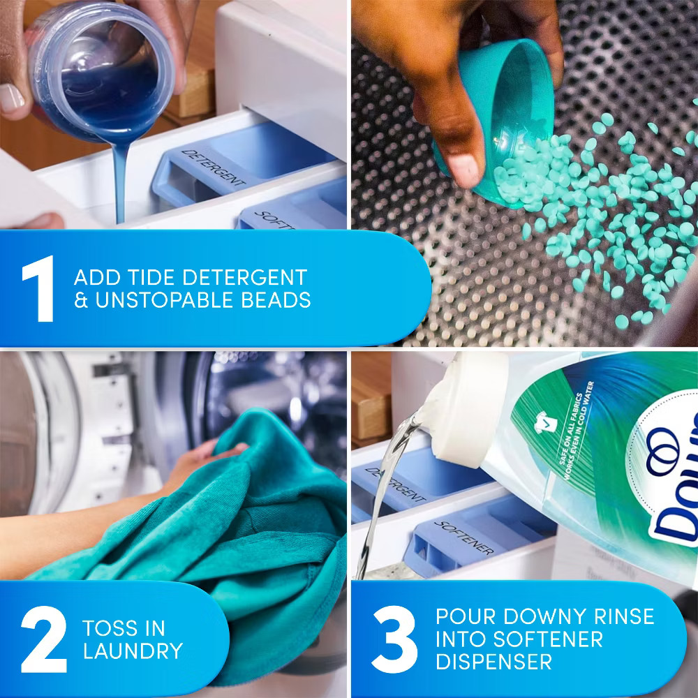 Downy Rinse Out Odor Laundry Rinse, Tackles Tough Odor, Fabric Softener – 25.5oz