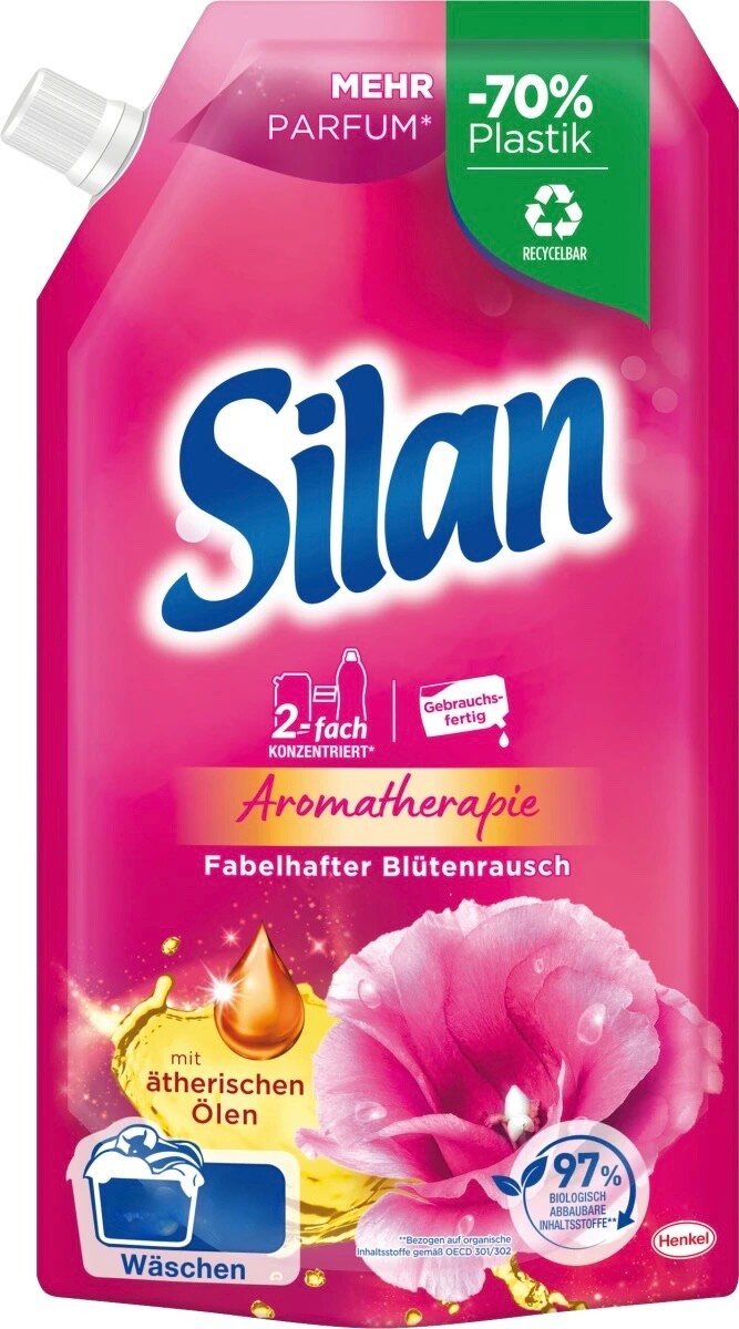 SILAN fabric softener FABULOUS FLOWER RUSH Refill 594ml/50 loads– FREE SHIPPING