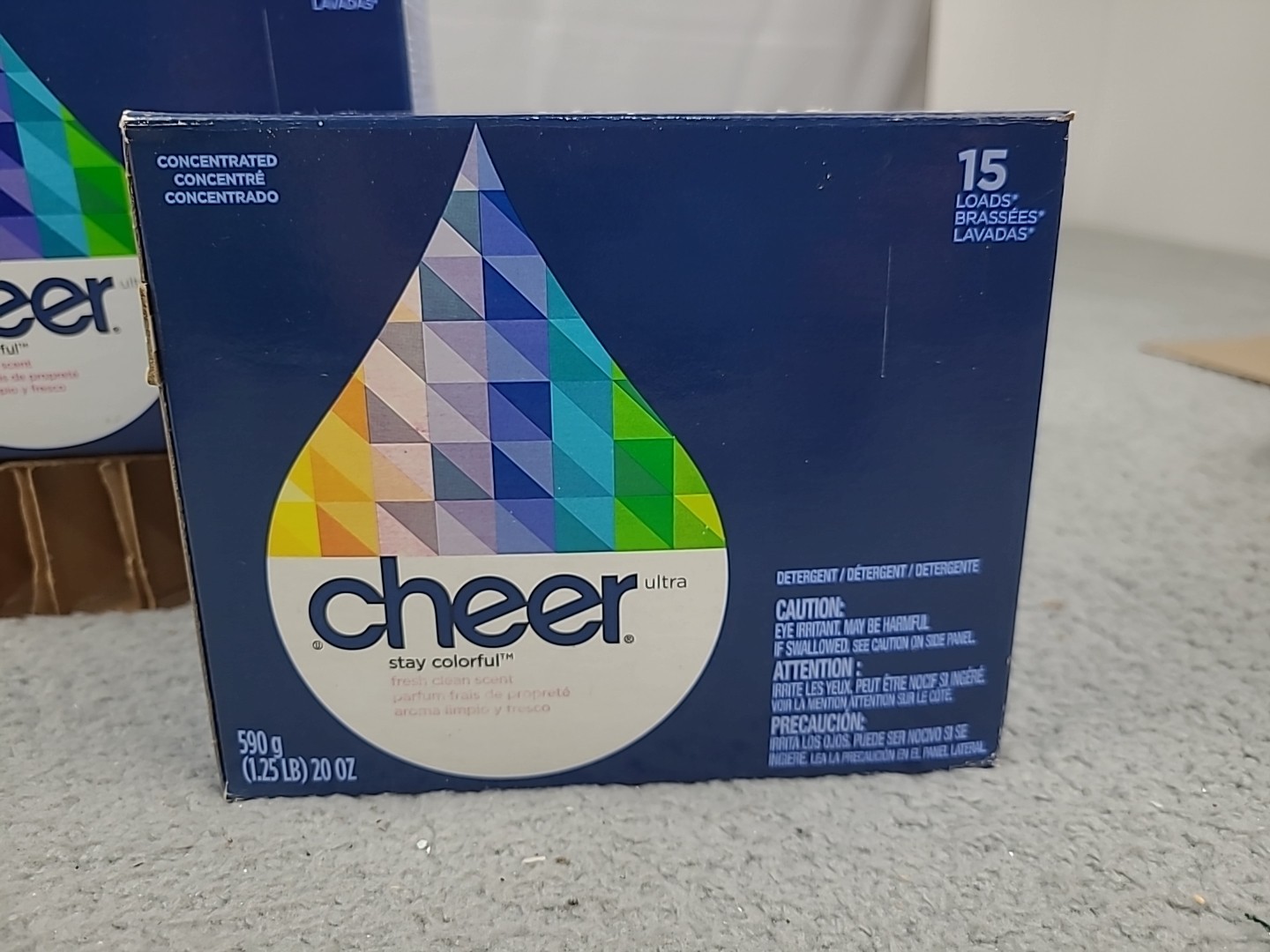 2x Cheer Ultra Stay Colorful Fresh Clean Powder Laundry Detergent 15 Loads.