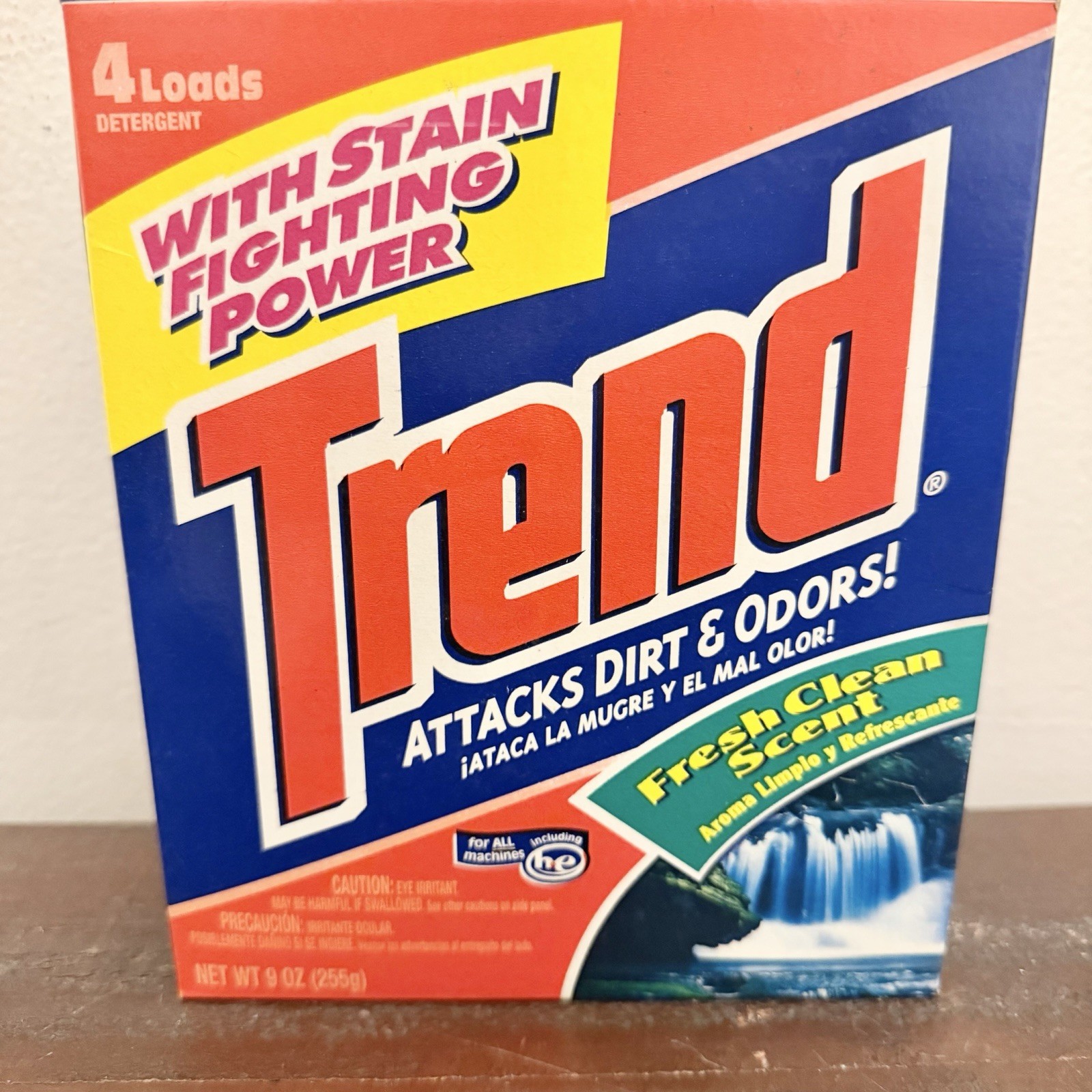 TREND Powder Laundry Detergent Fresh Clean Scent 4 LOADS 9OZ NOS Sealed