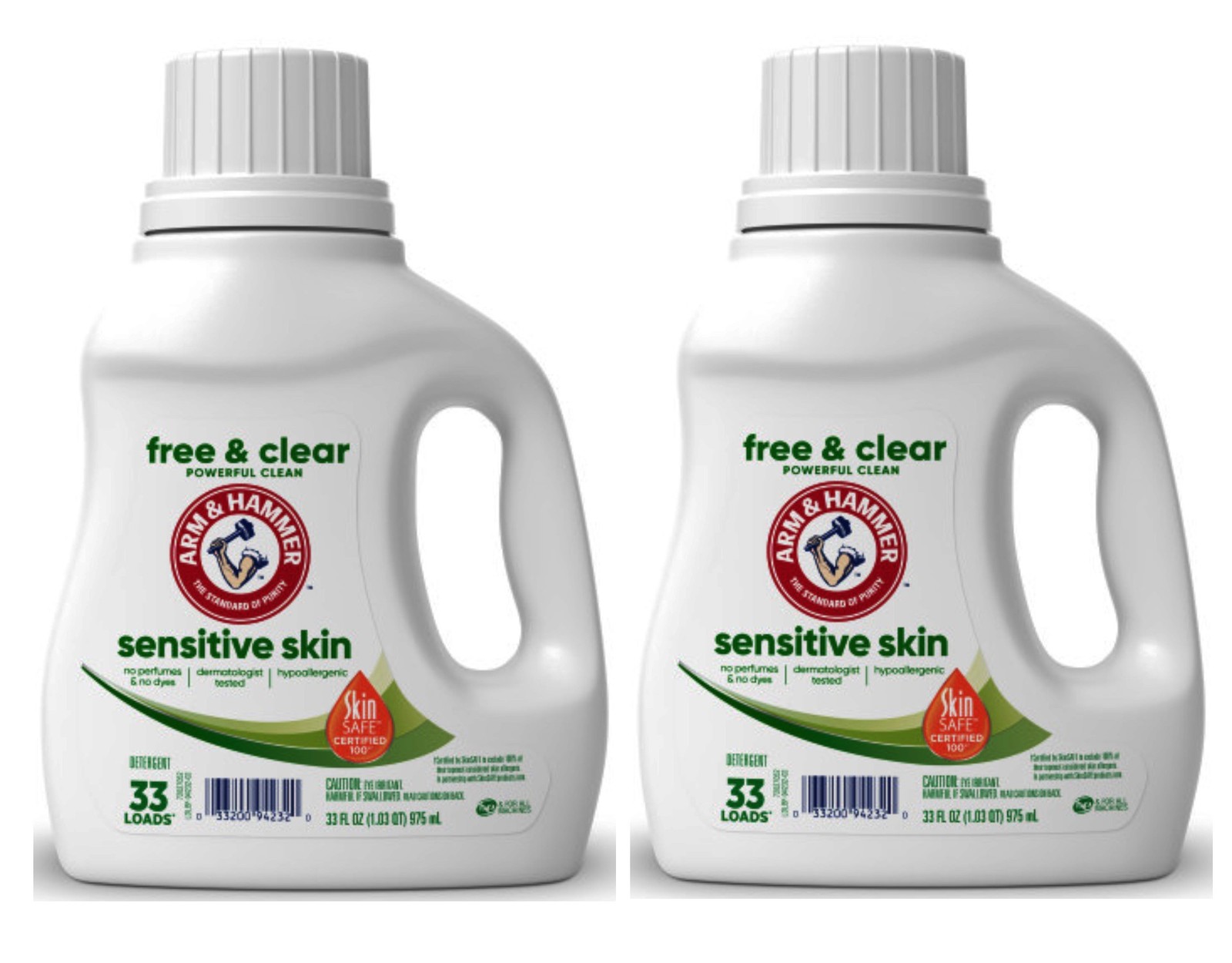 ARM & HAMMER Sensitive Skin Detergent, 33 fl oz – 2 Pack